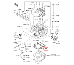 11004-1249. GASKET-HEAD. Kawasaki 250