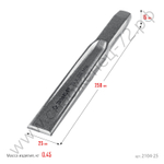 ЗУБР 25х250 мм, Усиленное двутавровое слесарное зубило по металлу, Профессионал (2104-25)