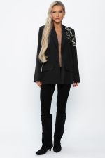 Жакет Цветочное безумие (черный) Б14798-7М LT Collection