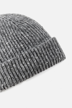 ZARA ШАПКА ИЗ РЕЛЬЕФНОЙ ПРЯЖИ, СЕРЫЙ