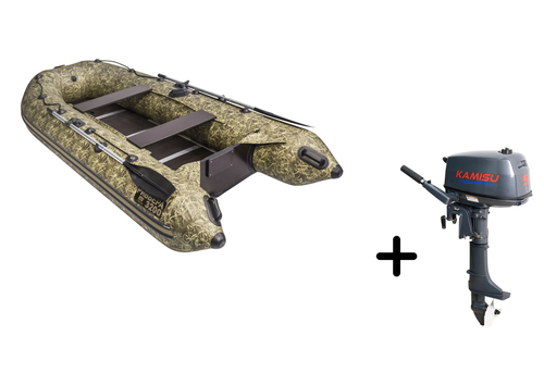 Ривьера 3200 СК камуфляж + KAMISU T 5 BMS (комплект лодка + мотор)