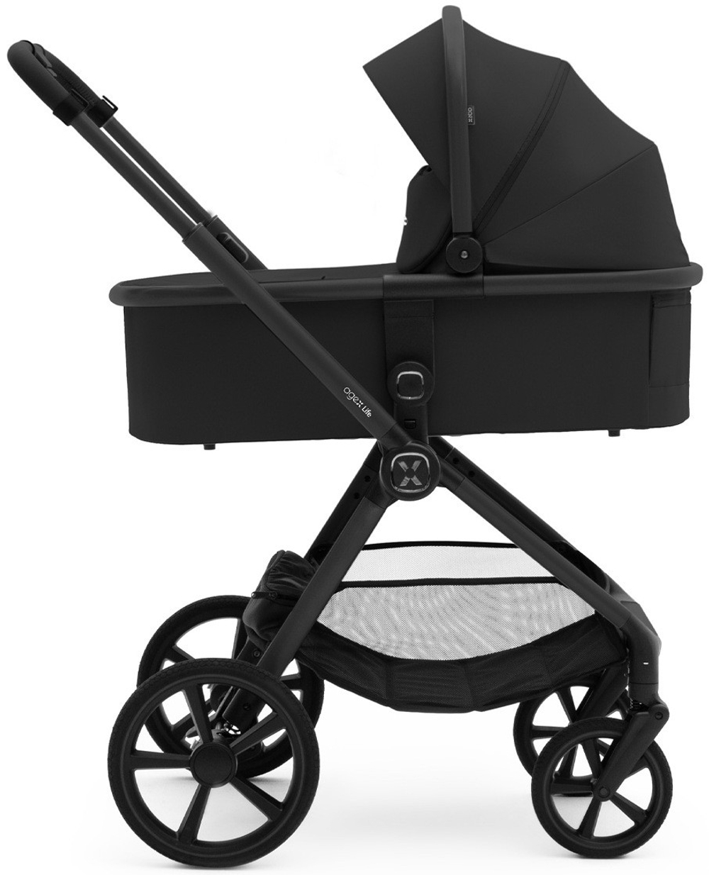 Коляска Agex Life 3 в 1 матовая рама с автокреслом i-Team ATG080 Grey ALB583 Black (Черный)