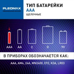 Батарейки Pleomax LR03-20 bulk Alkaline | Батарейки Щелочные (Алкалиновые)