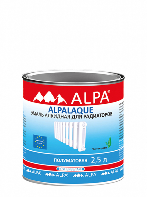 Эмаль для радиаторов Alpa Alpalaque полуматовая белая