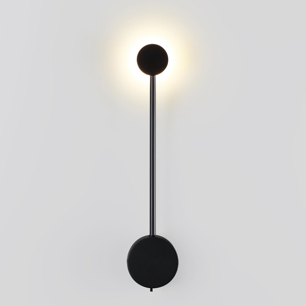 7008/5WL HIGHTECH ODL25 273 черный/металл/акрил Настенный светильник LED 3000/4000K тумблер на корп. 5W 220V CRI > 90 SATELLITE