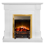 Каминокомплект Real Flame Andrea WT с очагом Fobos Lux Brass