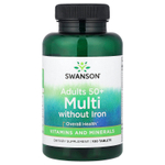 Swanson Vitamins, мультивитамины, без железа, для взрослых старше 50 лет, 100 таблеток
