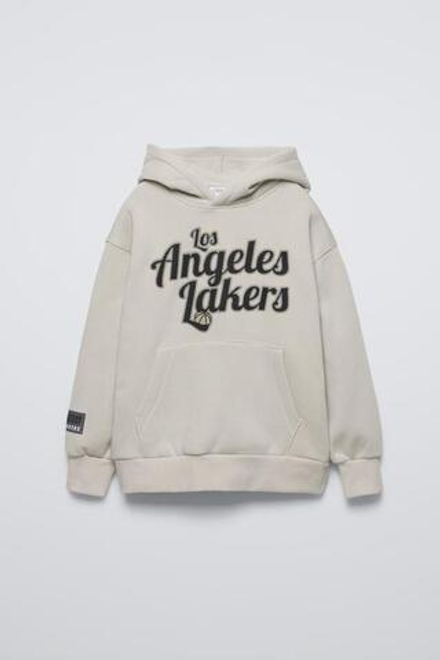 ZARA ХУДИ С ПРИНТОМ LOS ANGELES NBA ©, ЭКРЮ