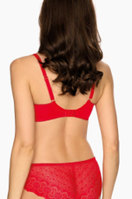 Бюстгальтер на косточках с шитыми чашками на тонком поролоне (Размер: 75C) (Цвет: красный)