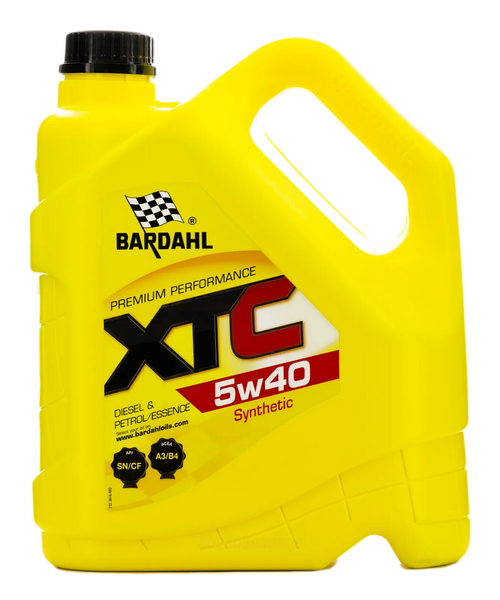 Моторное масло Bardahl XTC 5W-40, SN/CF, A3/B4, синтетическое, 4 л