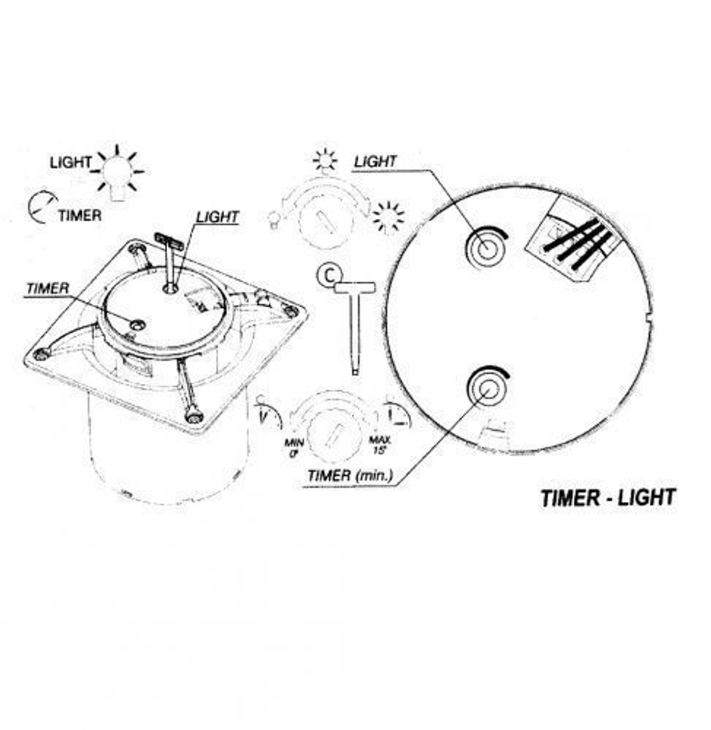 Накладной вентилятор Cata E 100 GL Light (LED подсветка)