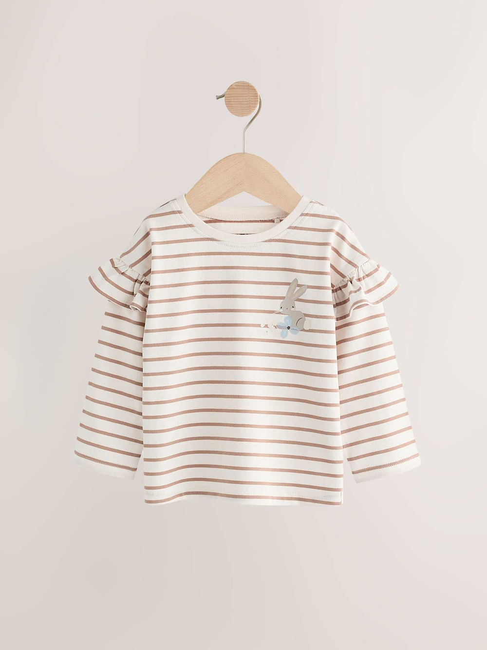 Лонгслив для девочки Next 409-201, 4 шт., Бежевый, Розовый, Голубой