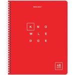 Тетрадь А5 48 л. BRAUBERG, гребень, клетка, обложка картон, "Knowledge", 404339, 4шт