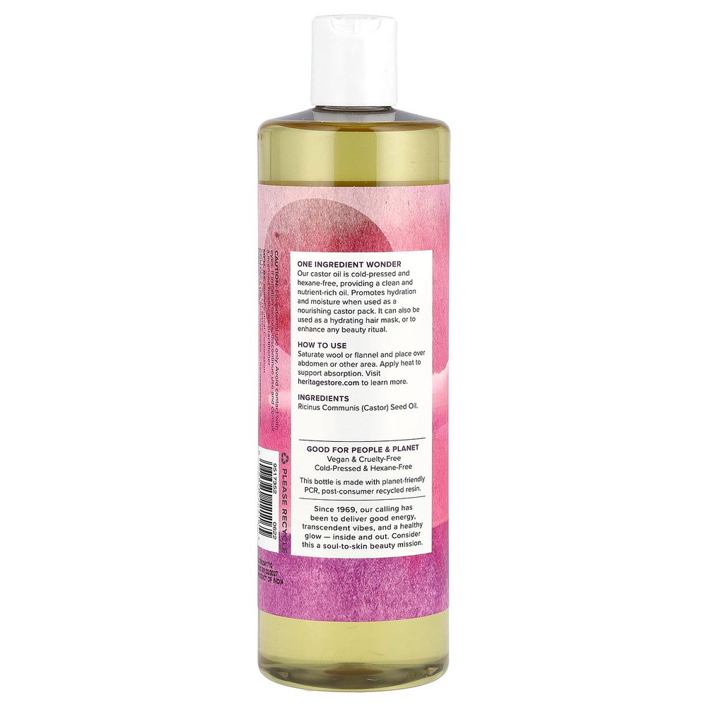 Heritage Store, касторовое масло из клещевины, 480 мл (16 жидк. унций)