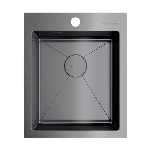 кухонная мойка Omoikiri Akisame 41-GM нерж. сталь/вороненая сталь