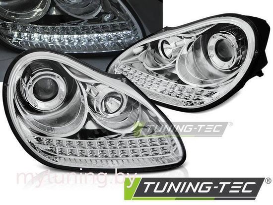 Фары передние PORSCHE CAYENNE 02-06 CHROME HID XENON