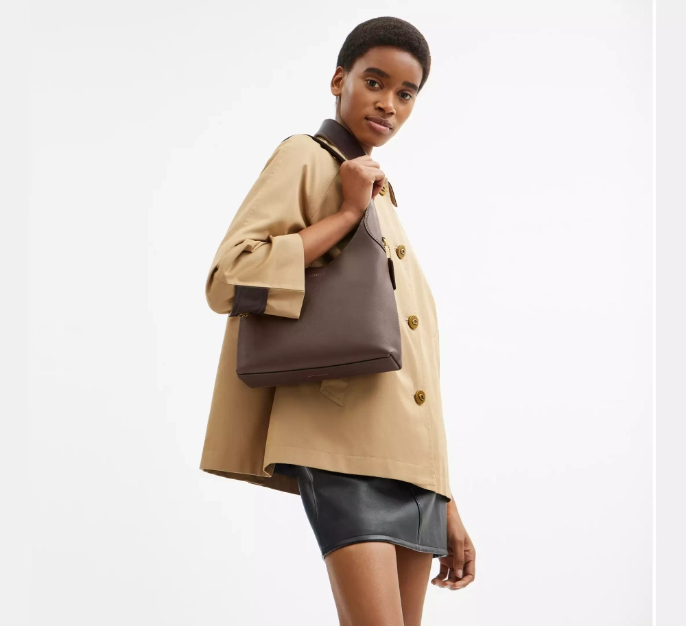 COACH СУМКА ЧЕРЕЗ ПЛЕЧО BROOKLYN 28, КАМЕННЫЙ