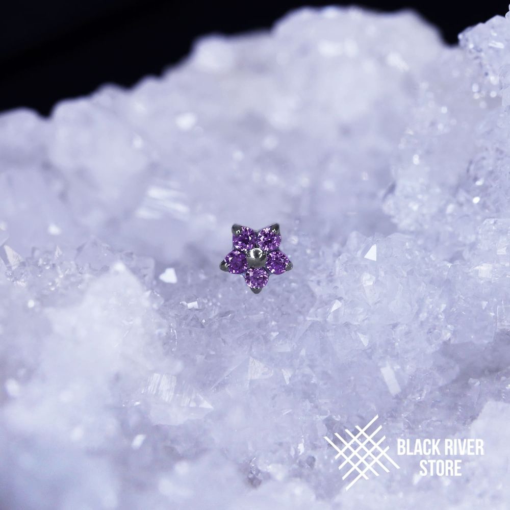 Mini Flower v.2 HM Amethyst CZ