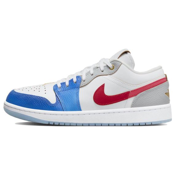 Jordan Air Jordan 1 Винтажные баскетбольные кроссовки Низкие Белый Синий Красный Мужские