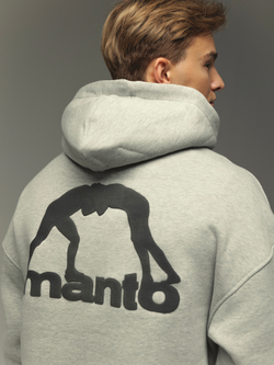 Худи MANTO LABEL OVERSIZE серая