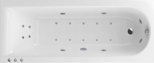 Акриловая ванна Excellent Actima Aurum Lux 150х70 см WAEX.AUR15.LUX.CR с гидромассажем, белая