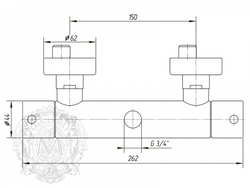 Смеситель для душевой колонны термостатический  Migliore  Fortis ML.FRT-5476 схема