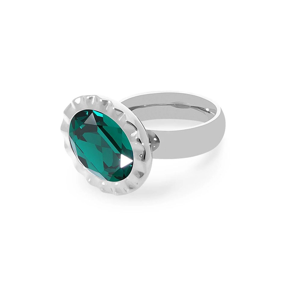 Кольцо Qudo TIVOLA UNICA big (S/P) Emerald 60 686938