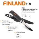 2102 FINLAND Нож с двухкомпонентной рукояткой с нерж. лезвием с пласт.ножнами