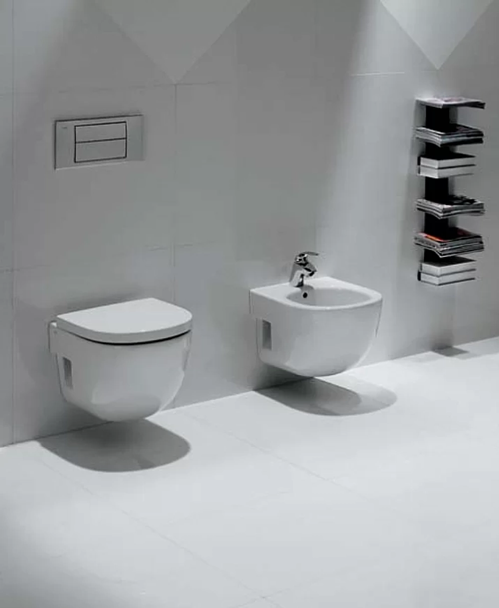 Унитаз подвесной Roca Meridian 893104110 с инсталляцией, с крышкой микролифт, белый/кнопка хром