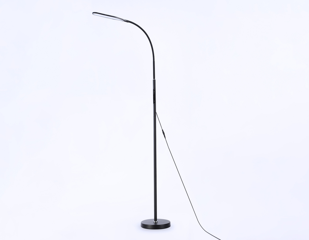 Светильник светодиодный напольный/настольный с пультом и сенсорными кнопками управления TR97706 BK черный LED 12W 3000K-6400K 250*190*1770 (ПДУ РАДИО