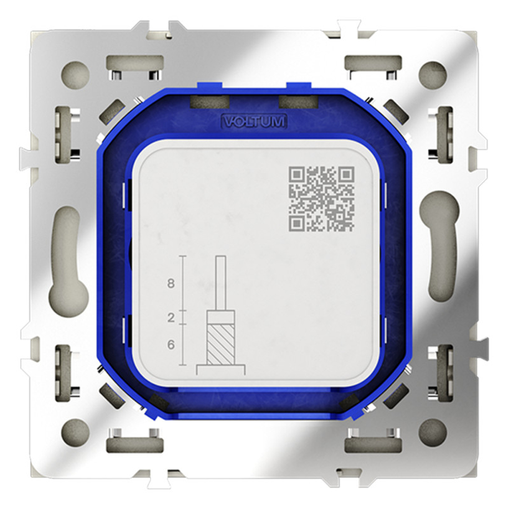 Розетка телевизионная встраиваемая VOLTUM S70 оконечная TV+SAT, (сталь)