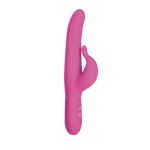 Розовый водонепроницаемый силиконовый вибратор Posh 10-Function Silicone Teasing Tickler - 20 см. (Цвет: розовый)