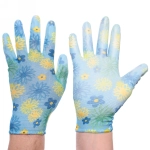 Перчатки нейлоновые «Фантазия-Васильки» с ПВХ покрытием полуоблитые 8 р-р набор 5 пар