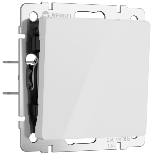 Выключатель одноклавишный (белый акрил) W1110041