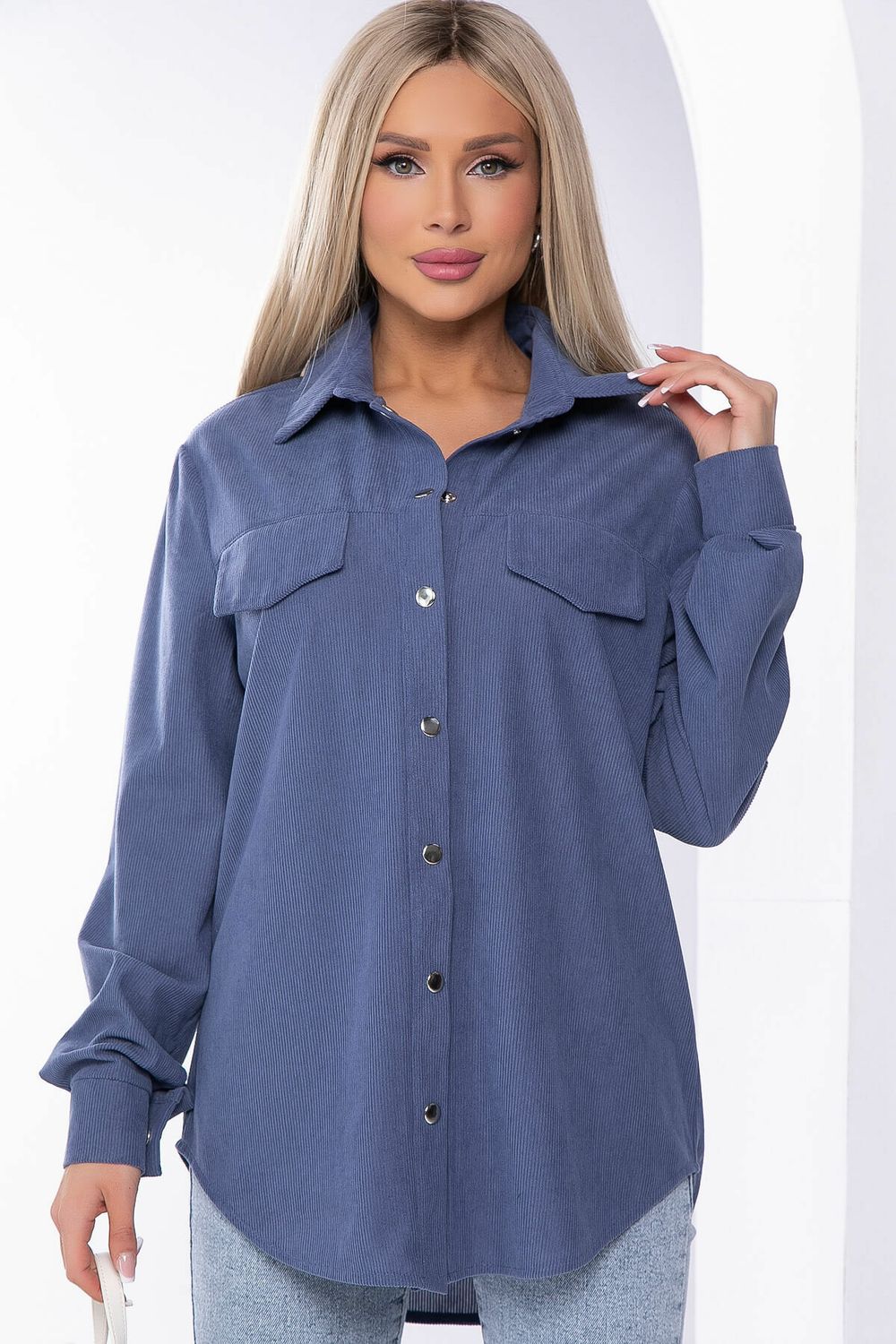 Рубашка "Дыхание весны" (джинс) Б8228 LT Collection (Акция)