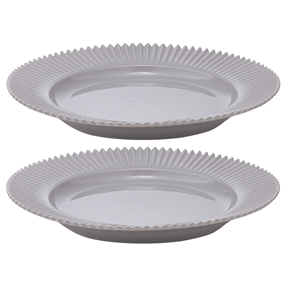 Набор из двух тарелок темно-серого цвета из коллекции edge, 26 см