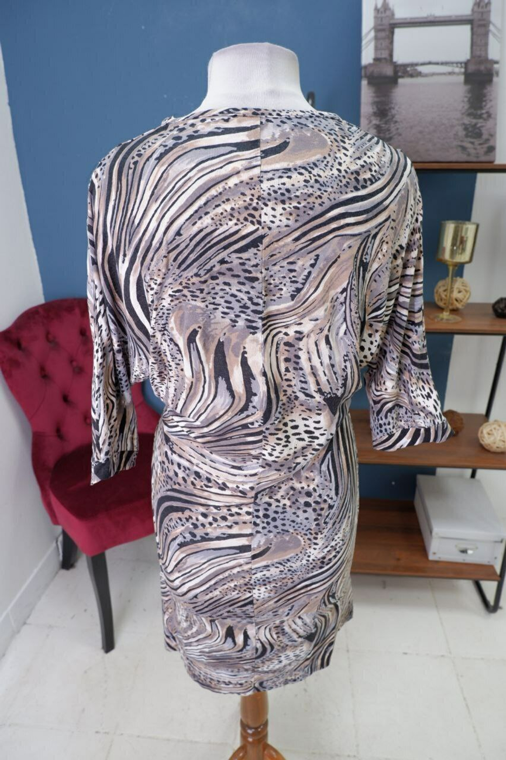 Платье Diollary с принтом 46 размер