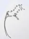 Набор серьги и каффа длинная ветвь, цвет белый в серебре