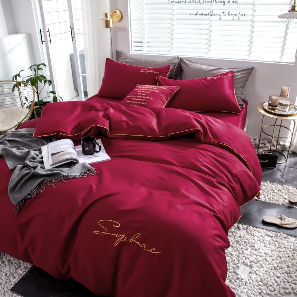 2-спальное постельное белье из сатина Рубин