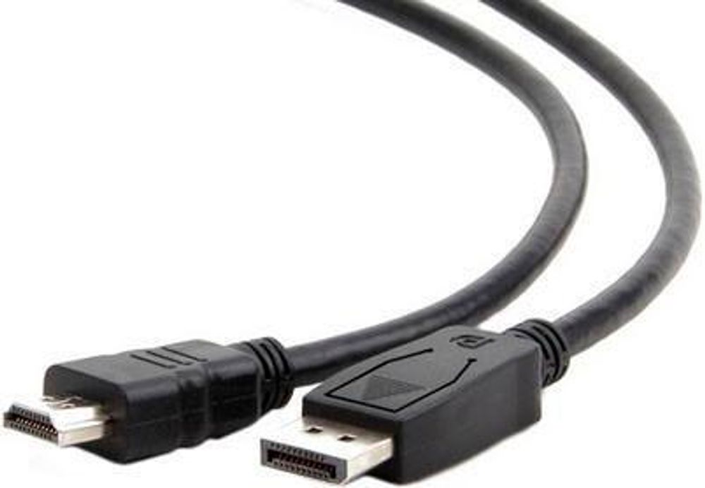 Cablexpert CC-DP-HDMI-3M DisplayPort-&amp;gt;HDMI 3м, 20M/19M, черный, экран, пакет Кабель