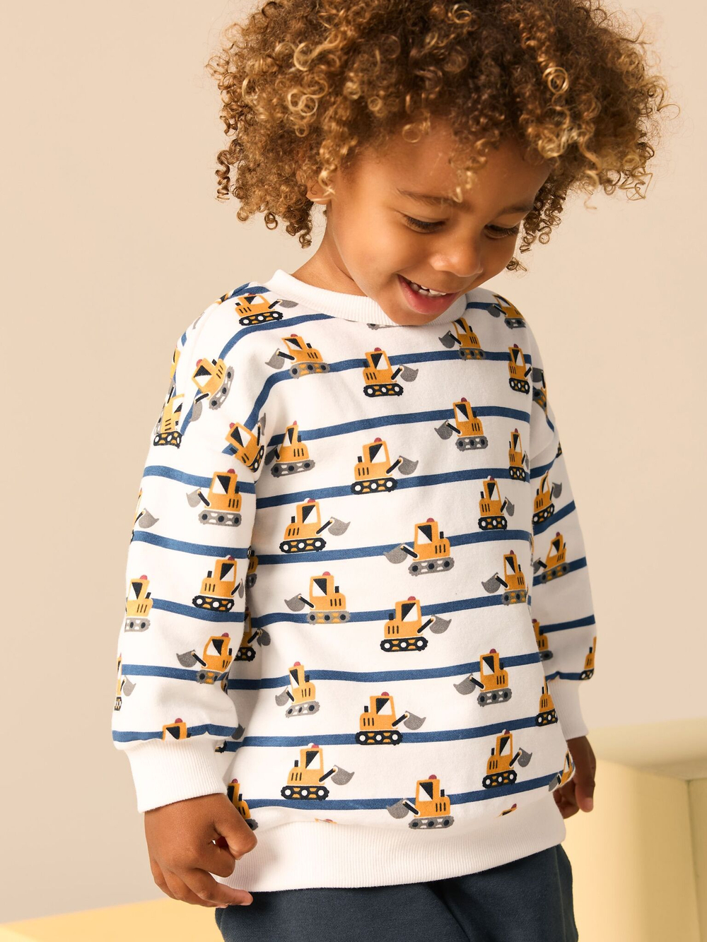 Лонгслив и джоггеры в комплекте для мальчика Next E60-678, Белый, Темно-серый