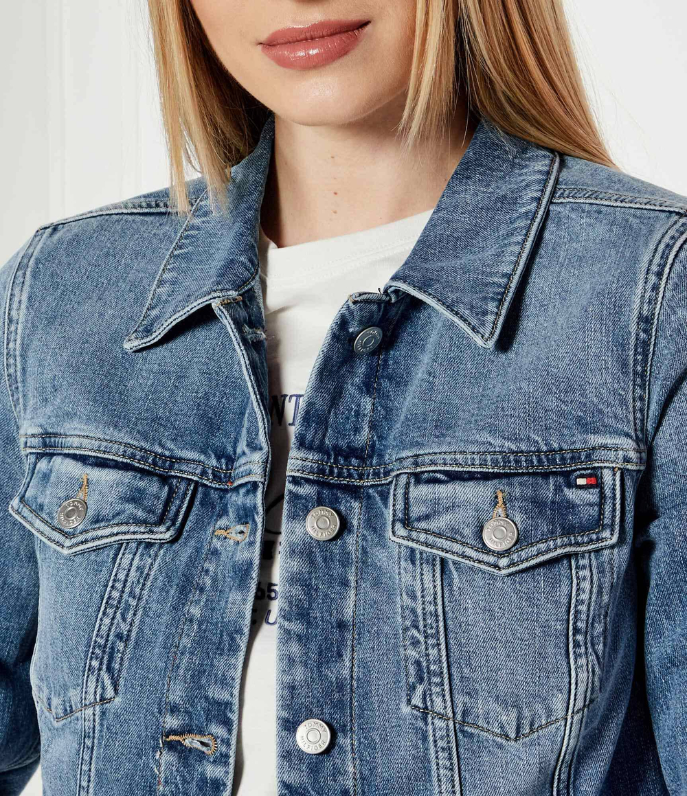 Джинсовая куртка Tommy Hilfiger - голубой(WW0WW44373)