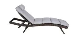 "Лиссабон" шезлонг из искусственного ротанга, цвет коричневый