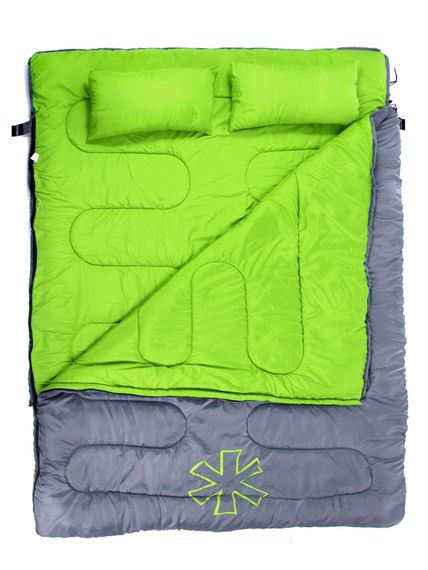 Мешок-одеяло спальный Norfin ALPINE COMFORT DOUBLE 250 GREEN