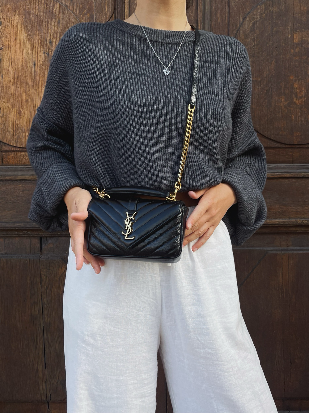 Saint Laurent College Mini Chain Bag