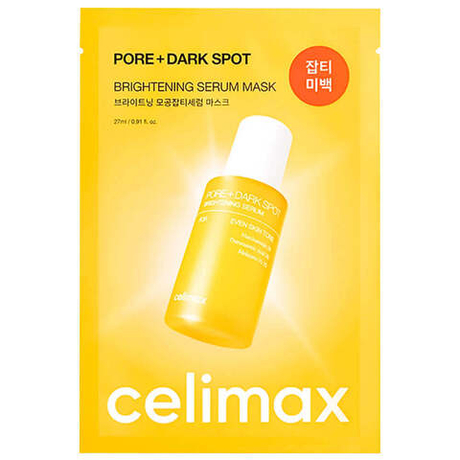 Тканевая маска для выравнивания тона и рельефа кожи Celimax Pore+Dark Spot Brightening Serum Mask