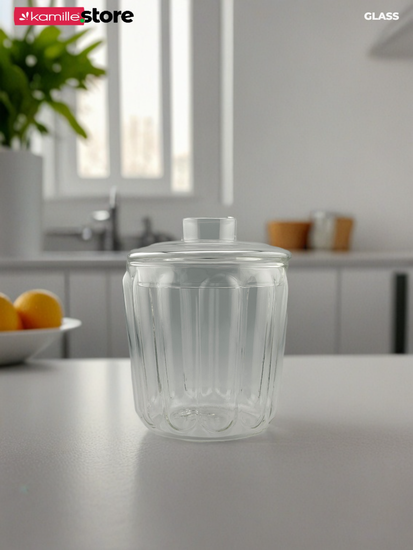 Сахарница из стекла 380 мл. с крышкой
