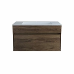 Тумба с раковиной Vincea Chiara 80 VMC-2C800CO/VCB-13800W тёмный дуб/раковина белая