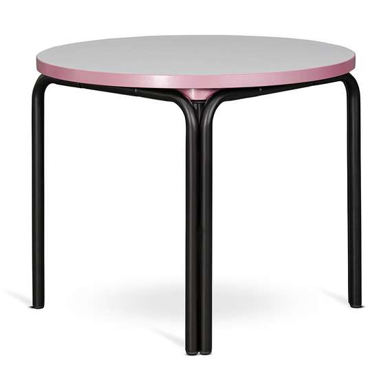 Столик кофейный ror, Ø50 см, черный/серый/розовый