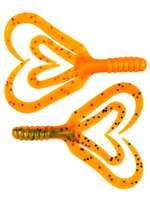 Твистер несъедобный Helios Credo Four tail 3,35"/8,5 см Phosphorus 30шт. (HS-20-041-N-30)